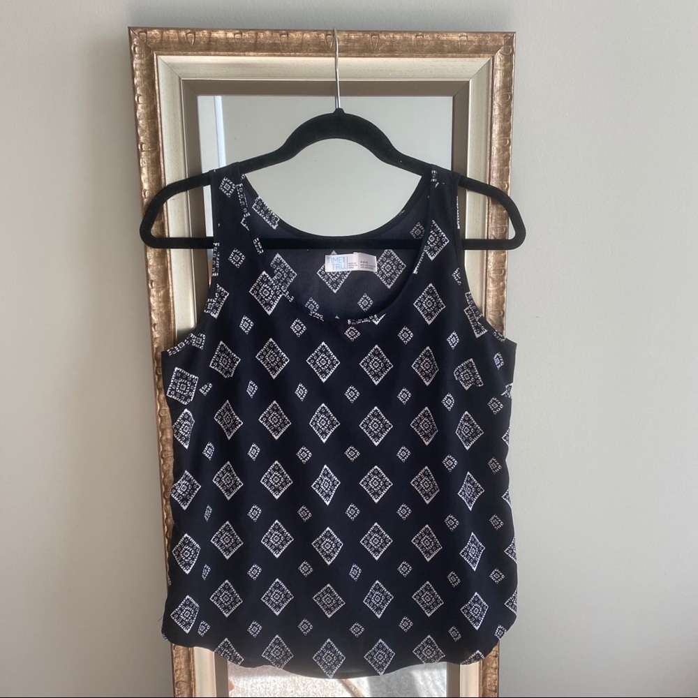 Time and Tru black and white tank